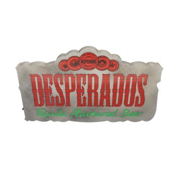 Letrero Luminoso Led Al Compás De La Música Desperados Audio Rítmico Gris Rojo Y Verde 70x5x40cm - Spazioluzio ;