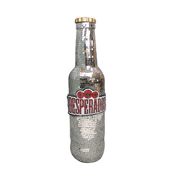 Botellón Decorativo Exclusivo Desperados Con Espejos Efecto Disco - Diámetro 25cm Alto 100cm -