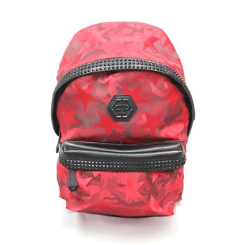 Mochila P-h-i-l-l-i-p  P-le-i-n Roja 28x20x40cm ;