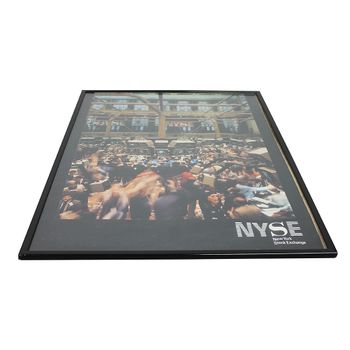 Cuadro Nyse New York Stock Exchange Con Cristal Y Marco 1,5cm Negro 54x78cm ;