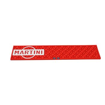 Alfombrilla En Goma Para Vasos O Bar Martini - Rojo 50x10x1cm ;