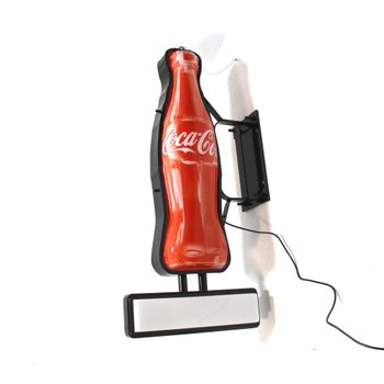 Spazioluzio - Letrero Vintage Luminoso Coca Cola Tipo Botella Con Estructura Metálica 103cm