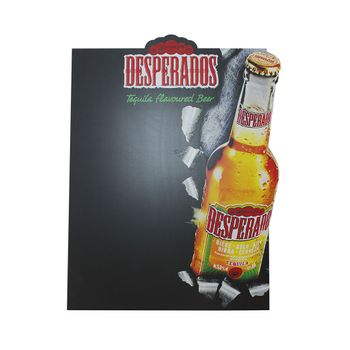 Pizarra Luminosa Desperados - Negro 49,5x60cm ;