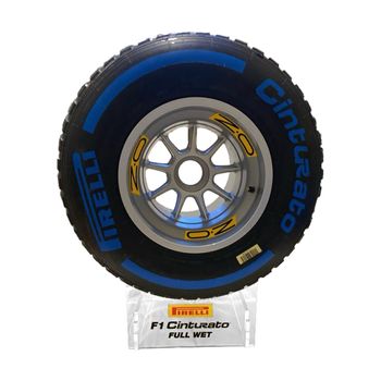 Rueda Neumatico Fórmula 1 Pirelli Oficial Fia Cinturato 405/670-13 Con Llanta O.z Y Expositor En Metacrilato - Spazioluzio ;