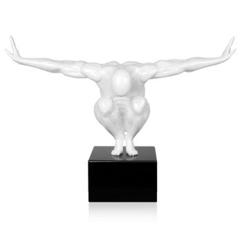 Estatua Equilibrio Gigante Color Blanco 59 X 80 X 31 Cm - Spazioluzio ;