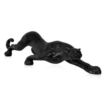 Escultura Pantera Gigante Cristales Fuerza Poder Negro 🖤 24 X 106 X 28 Cm - Spazioluzio ;