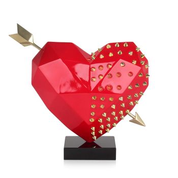 Figura Espinlove Grande Dorado Y Rojo 36 X 15 X 35 Cm - Spazioluzio ;