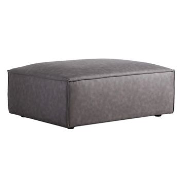 Puff Tela Suede Versátil Suave Tacto Afelpado Color Gris Carbón 74x40x95cm - Spazioluzio