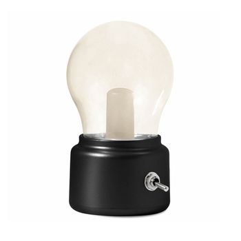 Lámpara Led Portátil Recargable – Vintage Negro🖤 Diámetro 5,7 Cm Alto 10cm - Spazioluzio ;