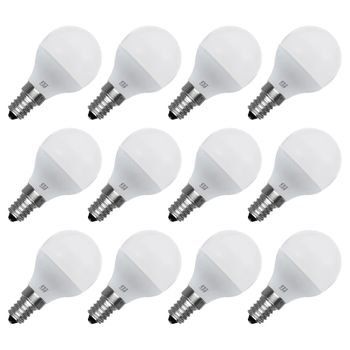 Pack X 12 Bombilla Led G45 E14 Esférica 7,4w (=60w) 806lm Blanco Neutro 4000k 25000h Nine&one Premium - Spazioluzio ;