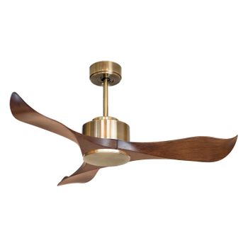 Ventilador Techo Madera Luz 5 Años Garantia Lumer 604 X2