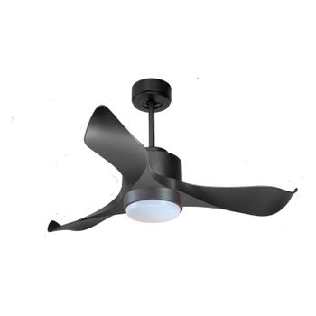 CREATE / WINDCALM/Ventilador techo con luz y mando, motor DC blanco aspas  madera natural / 40W, Silencioso, Ø132 cm, 6 velocidades, temporizador,  función verano-invierno : : Hogar y cocina