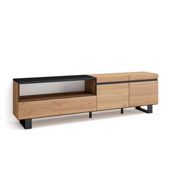 Muebles De Salón Para Tv, Conjunto De Muebles Comedor, 320x186x35cm, Chimenea  Eléctrica, Estilo Moderno, Blanco Y Negro con Ofertas en Carrefour