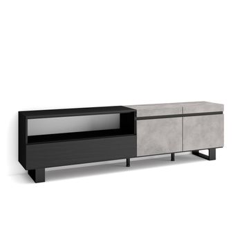 Mueble Tv | Televisión | Muebles De Salón, Almacenaje | 200x57x35cm | Para Tv Hasta 80" | Diseño Industrial | Estilo Moderno | Cemento