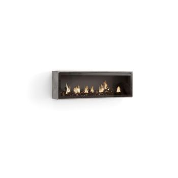 Chimenea Eléctrica Led | Sin Calor | 107x38x25cm | Salón - Comedor | Chimenea Eléctrica | Estilo Moderno | Cemento