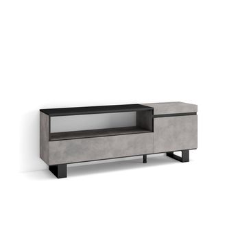 Mueble Tv | Televisión | Muebles De Salón, Almacenaje | 150x57x35cm | Para Tv Hasta 65" | Diseño Industrial | Estilo Moderno | Cemento