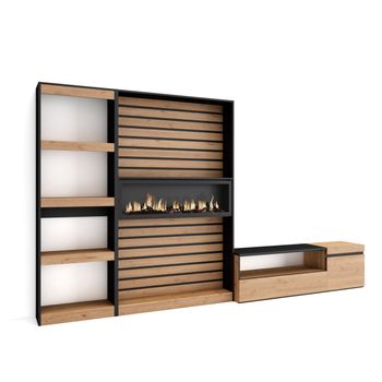 Mueble de Salón IDEM Naturale - Roble/Negro Nórdico