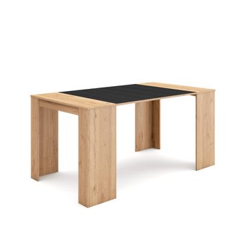 Mesa Consola Extensible, Mesa Comedor Plegable, 180, Para 8 Comensales, Patas Madera Maciza, Estilo Moderno, Roble Y Blanco con Ofertas en  Carrefour