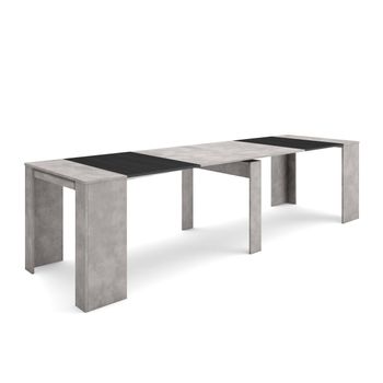 Mesa Cocina-Consola Extensible Blanco Artik-Cemento