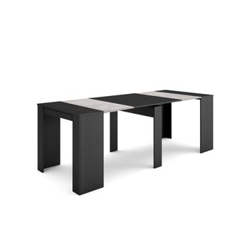 Miroytengo Mesa Cocina Extensible Cristal Templado Color Negro Estilo  Moderno Comedor 85-135x76x40 : : Hogar y cocina