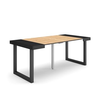 Mesa De Comedor Extensible Negra/dorada 160/200x80 Cm California con  Ofertas en Carrefour