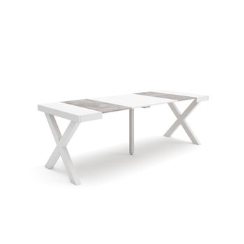 Mesa Consola Extensible, Mesa Comedor Plegable, 220, Para 10 Comensales,  Patas Madera Maciza, Estilo Moderno, Roble Y Negro con Ofertas en Carrefour