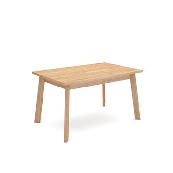 Mesa Comedor, Mesa Fija Cocina Y Salón, 140, Para 6 Comensales, Patas De Madera, Estilo Moderno, Roble