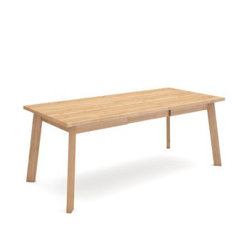 Mesa Comedor, Mesa Fija Cocina Y Salón, 200, Para 10 Comensales, Patas De Madera, Estilo Moderno, Roble