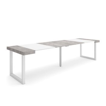 Compra Skraut Home, Mesa Consola extensible, Mesa comedor plegable, 160, Para 8 comensales, Patas madera maciza, Estilo Moderno