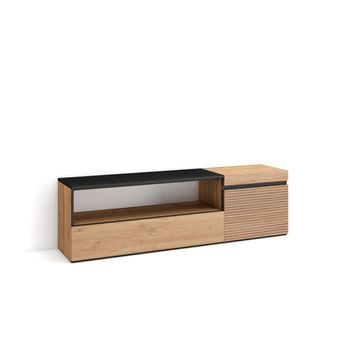 Mueble Tv | Televisión | Muebles De Salón, Almacenaje | 150x45x35cm | Para Tv Hasta 65" | Con Almacenamiento | Estilo Moderno | Roble