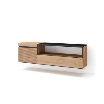 Mueble Tv | Televisión | Muebles De Salón, Almacenaje | 150x45x35cm | Para Tv Hasta 65" | Colgado, Suspendido | Estilo Moderno | Roble