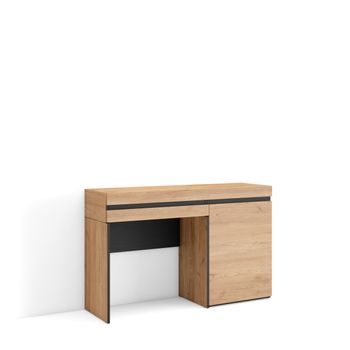 Tocador, Dormitorio Habitación, 121x35x75 Cm, Con Cajón, Con Almacenamiento, Estilo Moderno, Roble