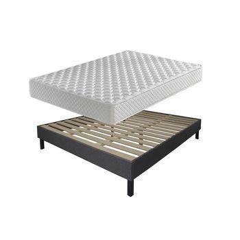 Cama Completa - Colchón Flexitex Con Tejido 3d Y Aloe Vera, Altura 18 Cm +  Somier Desmontable Con Patas De 25 Cm + Almohada De Fibra, 135x200 Cm con  Ofertas en Carrefour