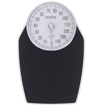 Báscula Analógica De Baño, Precisión, Mecánica, Medición Hasta 150 Kg, Sin Pilas, Fácil Uso Blanco/gris  Briebe Sc1122