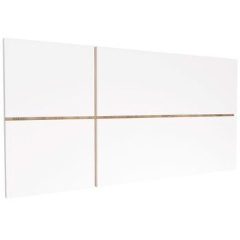 Cabecero Cama 100 Cm Estilo Nórdico, Cabeceros De Madera Originales, Cabezal Decorativo Blanco  Briebe Natura