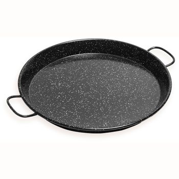 Paellera Valenciana Inducción 10 Cm, Acero Esmaltado, Mini Paella Aperitivo, Fuego, Gas, Horno Negro  Briebe Levante