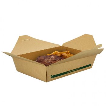 Caja Cartón Eco Kraft Estanca (1400cc) Pack De 50 Unidades