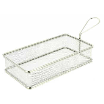 Freidora Rectangular En Acero Inox 22x12x5cm Pack De 1 Unidades