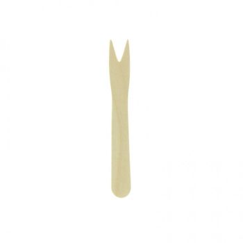 Mini Tenedor De Madera Para Aperitivos (8,5 Cm) Pack De 1000 Unidades