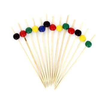 Palillos Para Brochetas Eco Perlas De Colores 12.5 Cm Pack De 100 Unidades