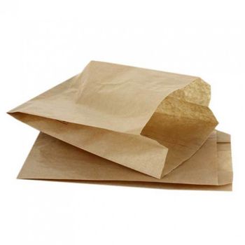 BOLSAS (BASURA, CAMISETA, PAPEL..): BOLSA KRAFT PARA BOTELLA VINO 8X40+14CM  *250 UDS