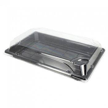 Bandejas Sushi Ps Reciclable Con Tapa Antivaho (21,5x13,5x4,5cm) 500 Unidades