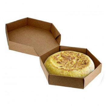 Cajas De Cartón Para Tortilla Grande Kraft (26ø) 100 Unidades