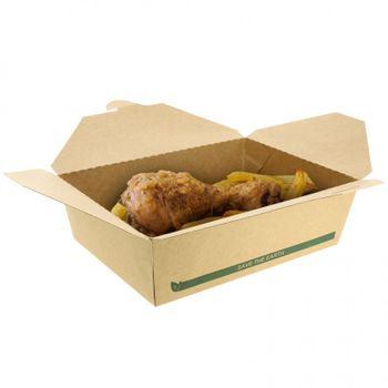 Caja Cartón Eco Kraft Estanca (1900cc) Pack De 50 Unidades