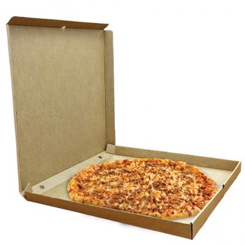 Cajas De Pizza Color Kraft Familiar Gigante (50cm) 50 Unidades