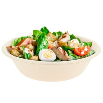 Ensaladera Bowl De Fibra Biodegradable 1000cc Pack De 125 Unidades