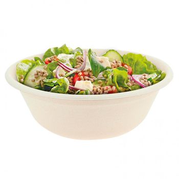 Ensaladera Bowl De Fibra Biodegradable 1200cc Pack De 125 Unidades