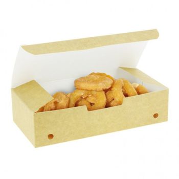 Cajas Para Fritos Grandes Kraft Con Ventilación Pack De 25 Unidades