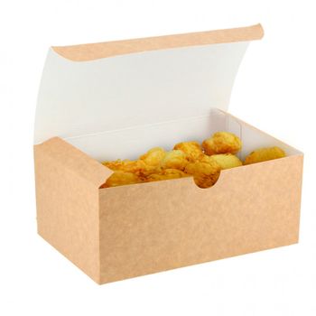 Cajas Kraft Para Fritos Grandes Y Automontables 250 Unidades