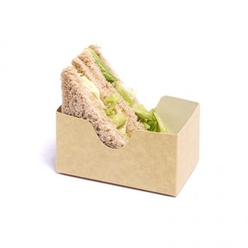 Estuche Sándwich Horizontal Cartón Kraft 1000 Unidades